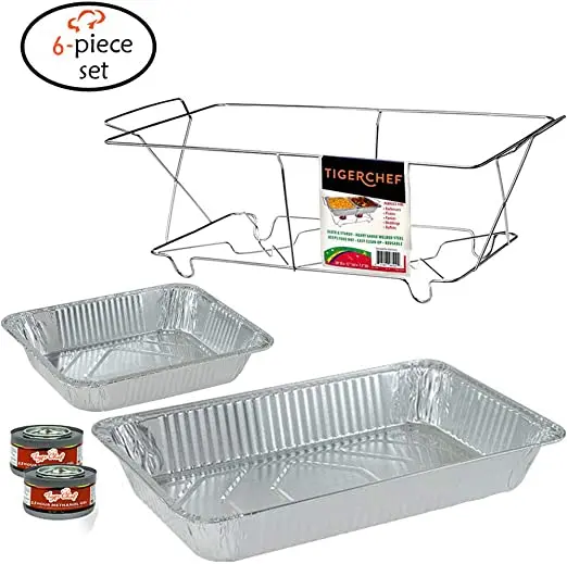 4-full-half-size-foil-container-remove-the-text-on-the-picture Full Size deep, middle, shallow Aluminum Foil Steam Table Pan 3.2' Depth - 50/cs