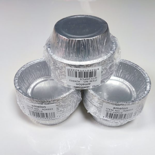 5-inch Aluminum round container trays