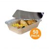 Rectangle 1000ml takeout aluminum foil food container+lids