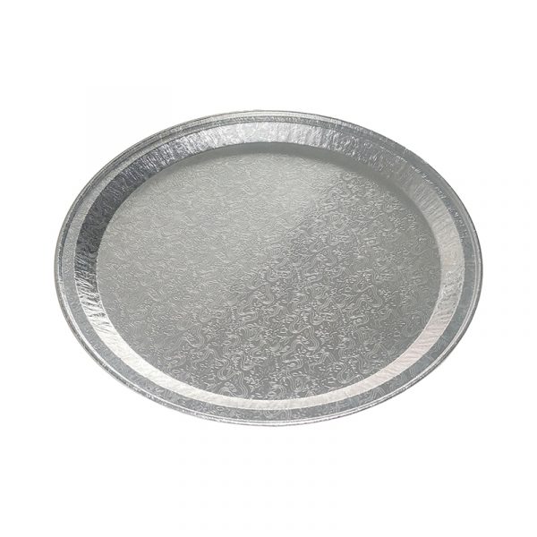 wechatimg142 Round 12" 16" 18" embossing round serving foil tray with PS plastic dome lid