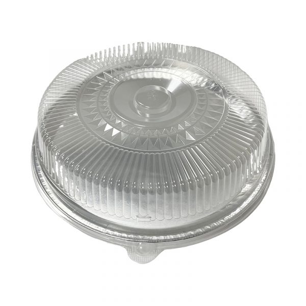 wechatimg146 Round 12" 16" 18" embossing round serving foil tray with PS plastic dome lid