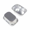 4003 Rectangular Oven-Safe Reusable Food-Grade Small 100ml 97*65*32mm Food Container with Colored Aluminum-Plastic Lid