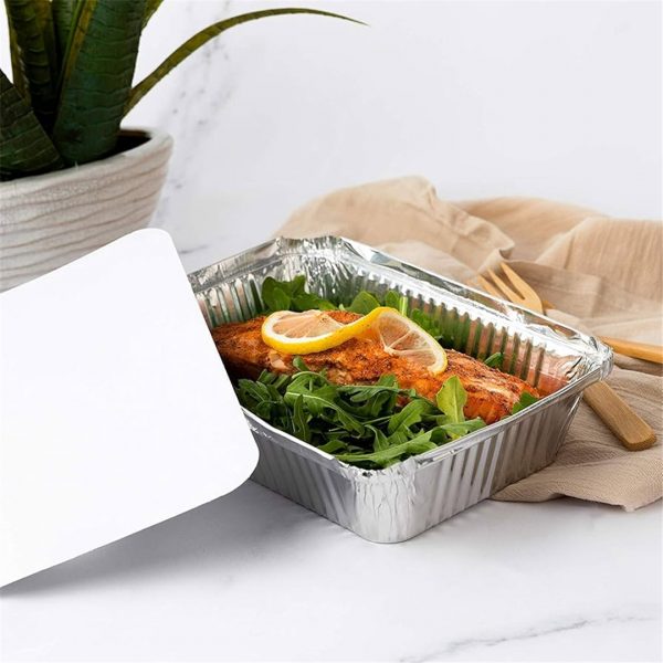 xianshiqiang-2 Rectangle 1000ml takeout aluminum foil food container+lids