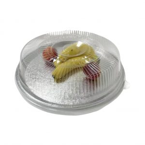 wechatimg133 Round 12" 16" 18" embossing round serving foil tray with PS plastic dome lid