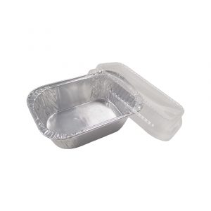4003 Rectangular Oven-Safe Reusable Food-Grade Small 100ml 97*65*32mm Food Container with Colored Aluminum-Plastic Lid