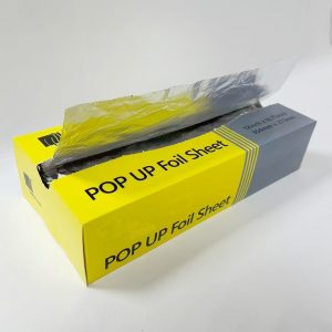 1 500 Sheets 304x273mm Food Aluminum Foil Sheets Pre-Cut Embossed Pop-Up for Drive-Thru Fast Food Takeout Packaging Soft Temper